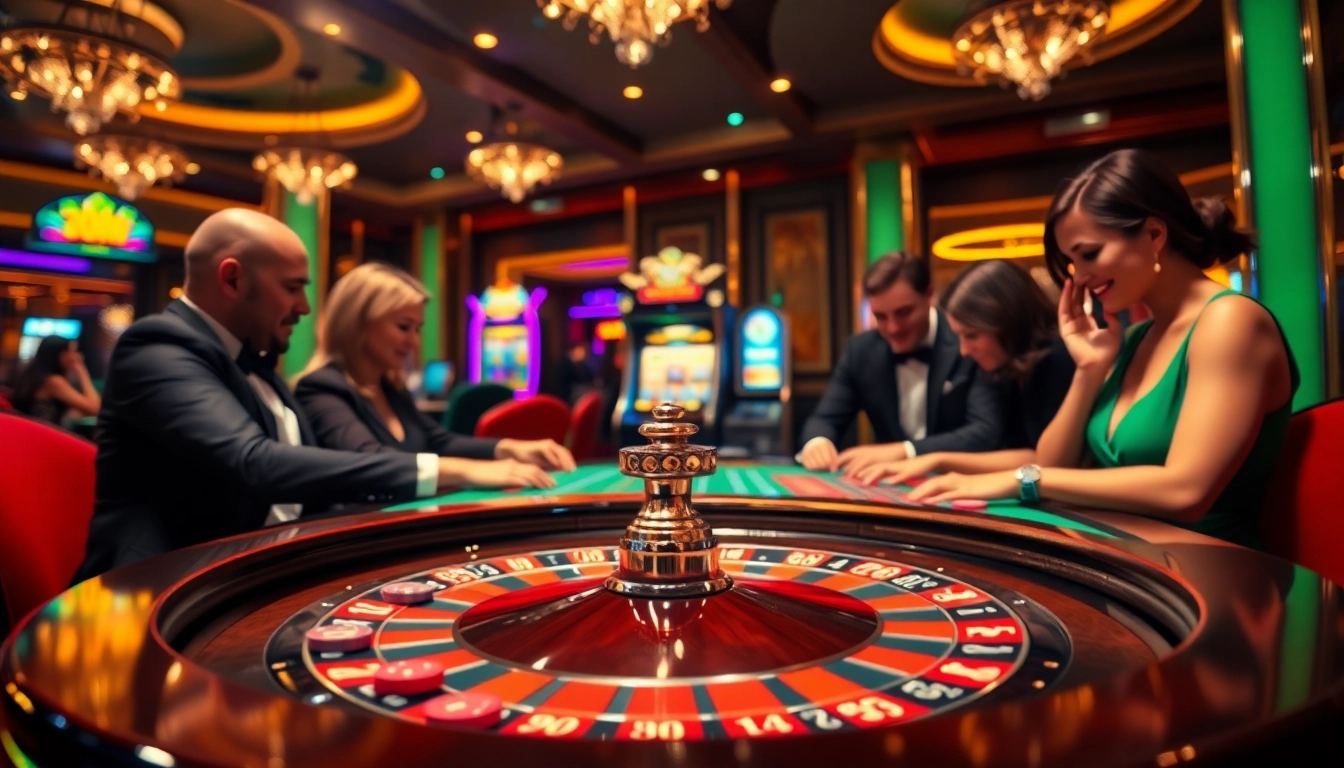 Experience the thrill of winning at 33win in a dynamic casino environment with vibrant gaming elements.