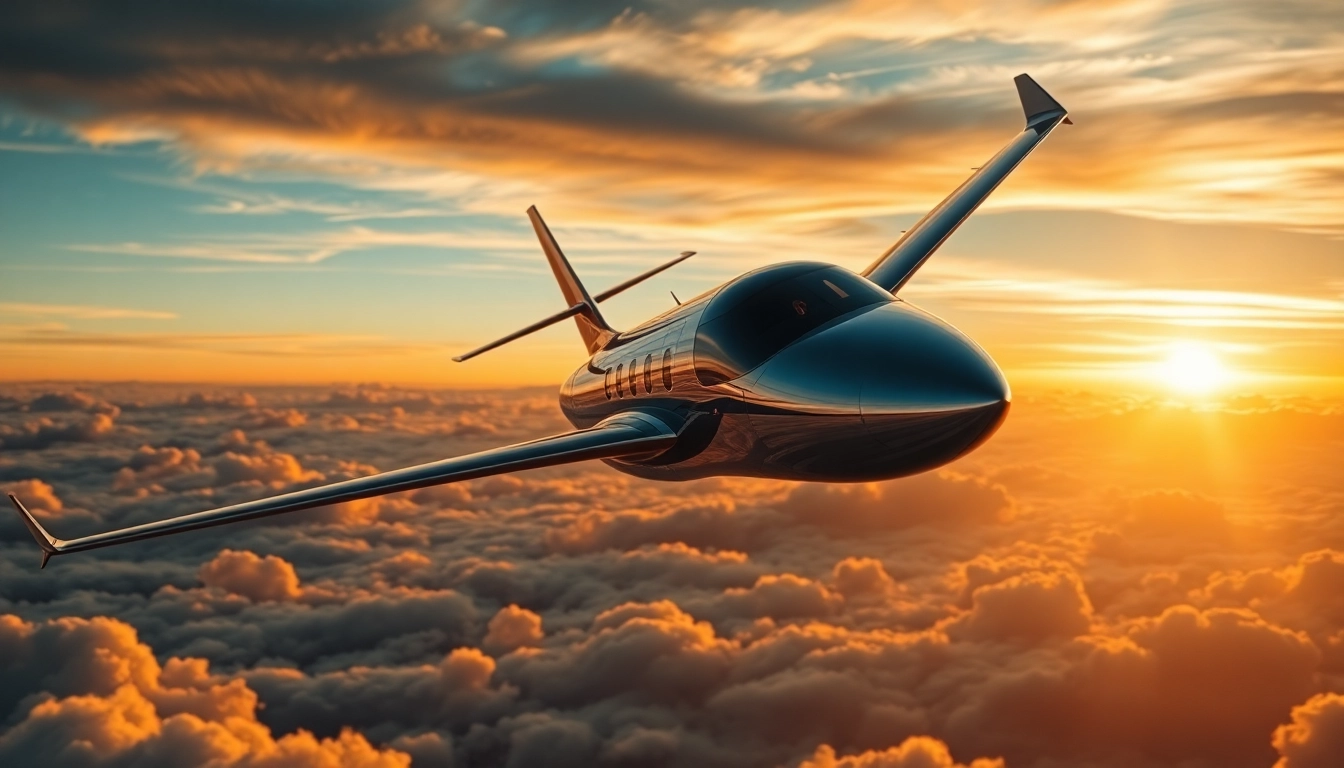 Flying NK88 aircraft soaring through stunning sunset clouds.