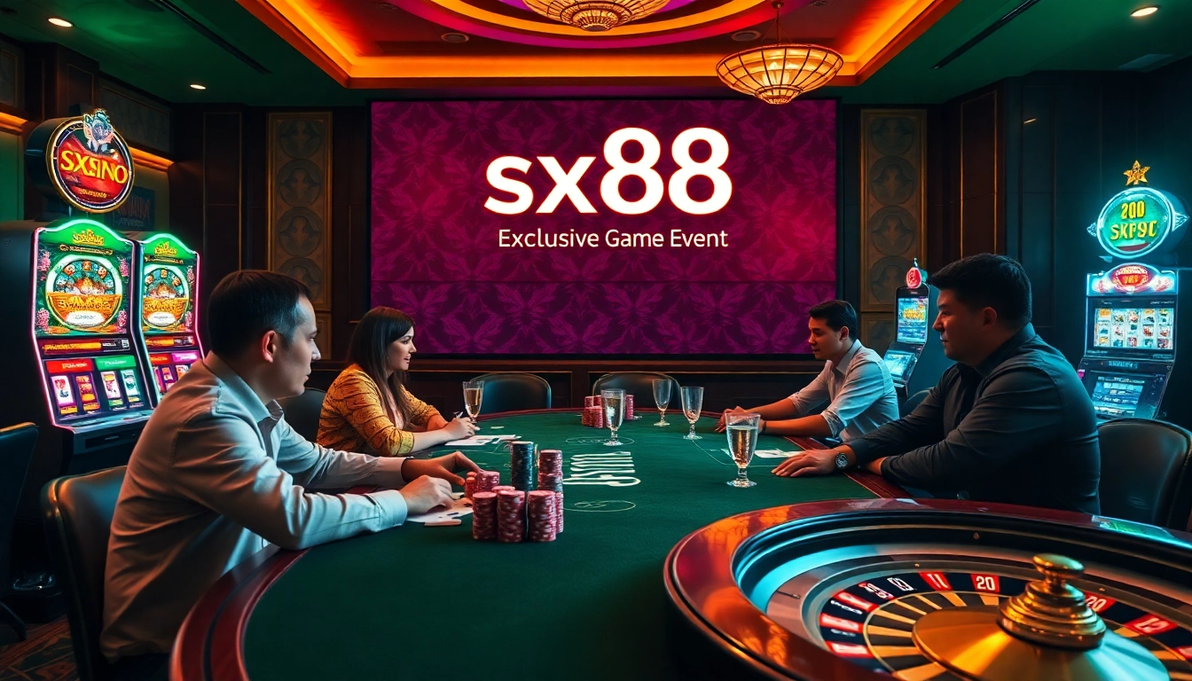 Experience high-stakes gaming at sx88 with exciting poker, vibrant slots, and roulette thrills.