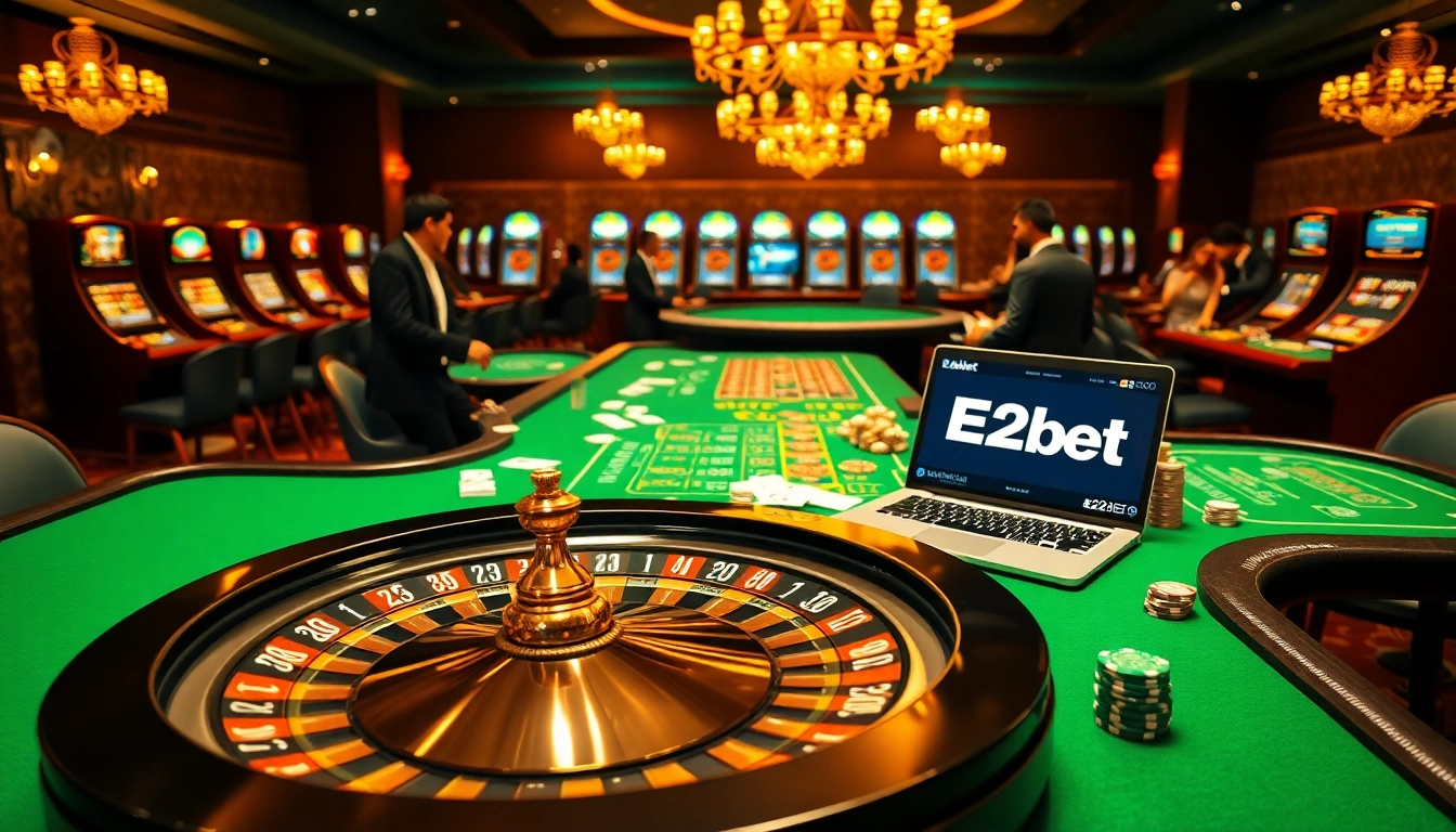 Experience the excitement of trang chủ e2bet at a luxurious casino with professional gamblers.