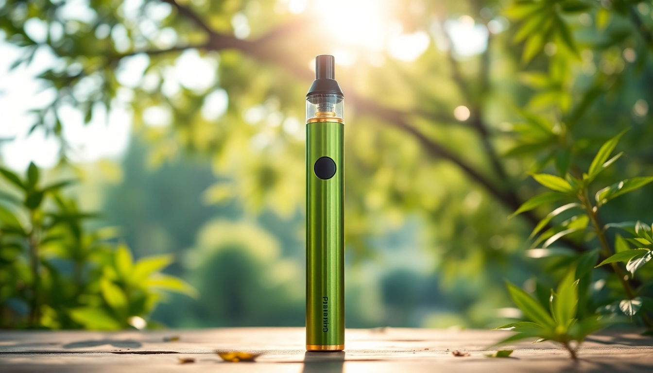 Buy DMT disposable vape pen showcased amidst nature's beauty.