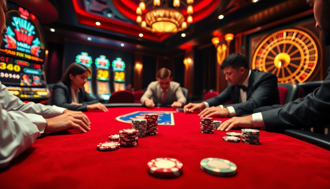 Cwin offers an exciting online gambling experience with luxury poker tables and vibrant slot machines.