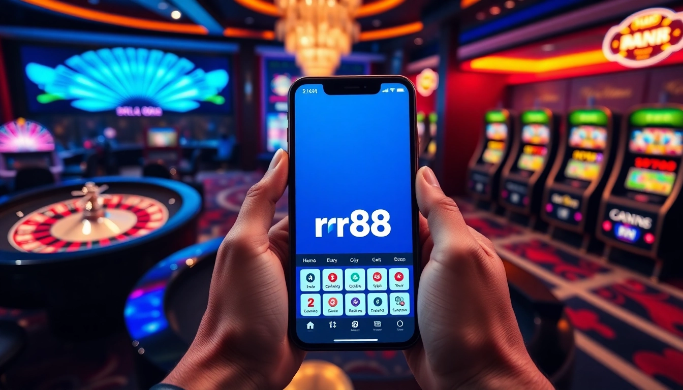 Experience the thrill of rr88.com with vibrant slot machines and dynamic online gaming interfaces.