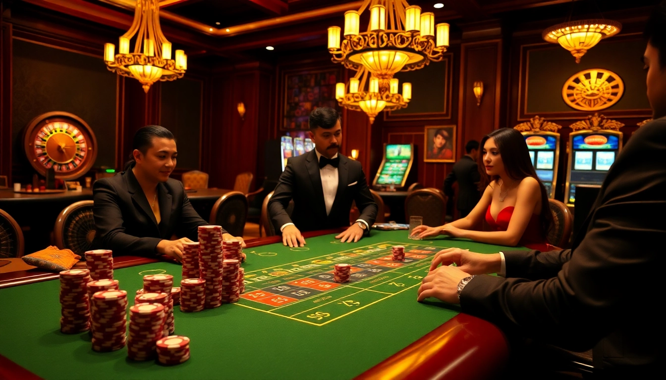 Experience thrilling gameplay at rik vip, featuring poker games and luxurious casino elements.
